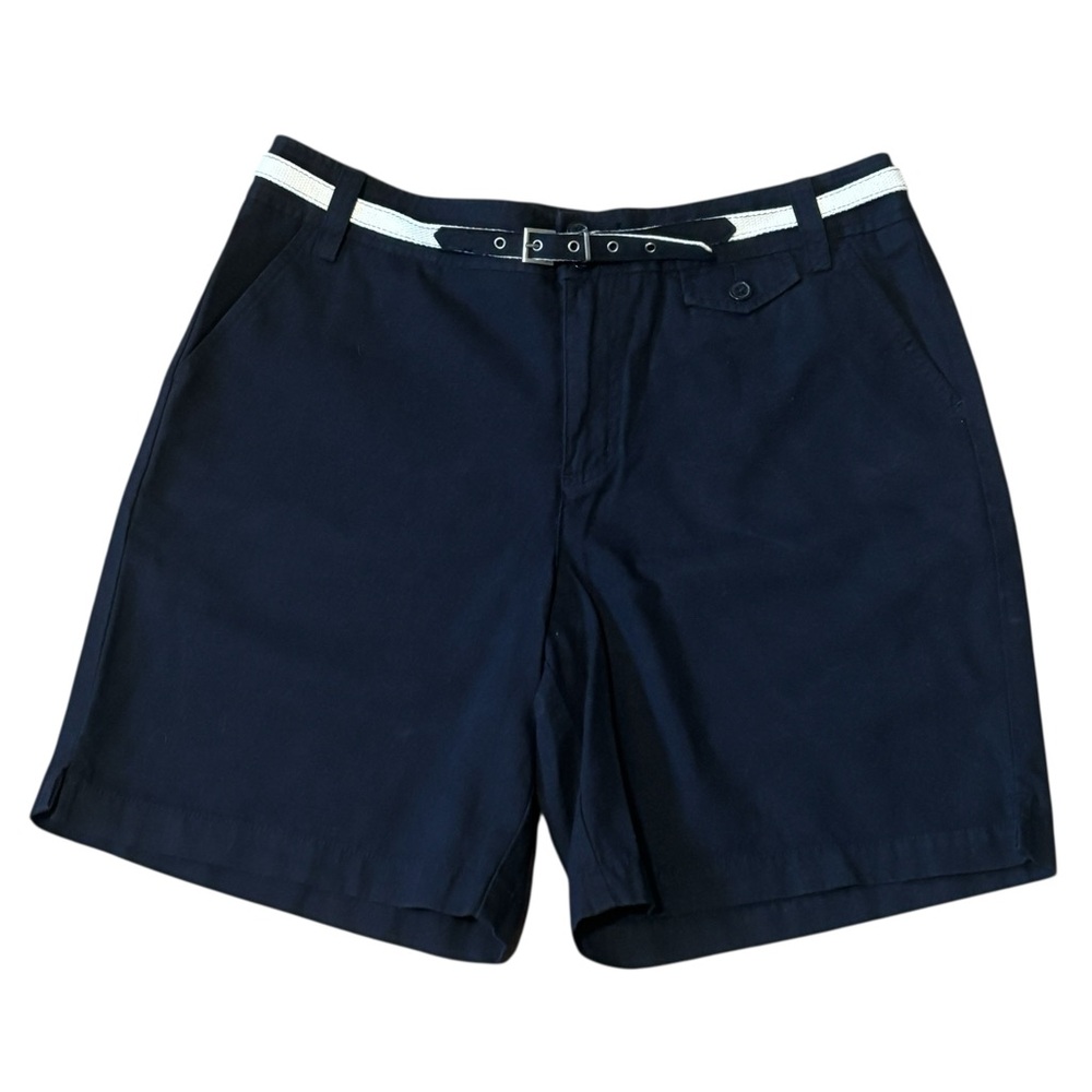 Lane Bryant Venezia Black Shorts & Belt - Size‎ 14
